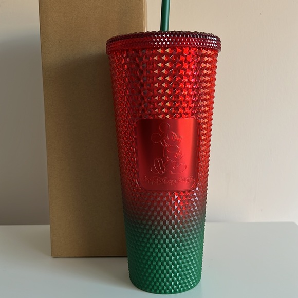 NWT 2022 Disney Parks Walt Disney World Starbucks Christmas Tumbler 24 oz - Picture 1 of 7